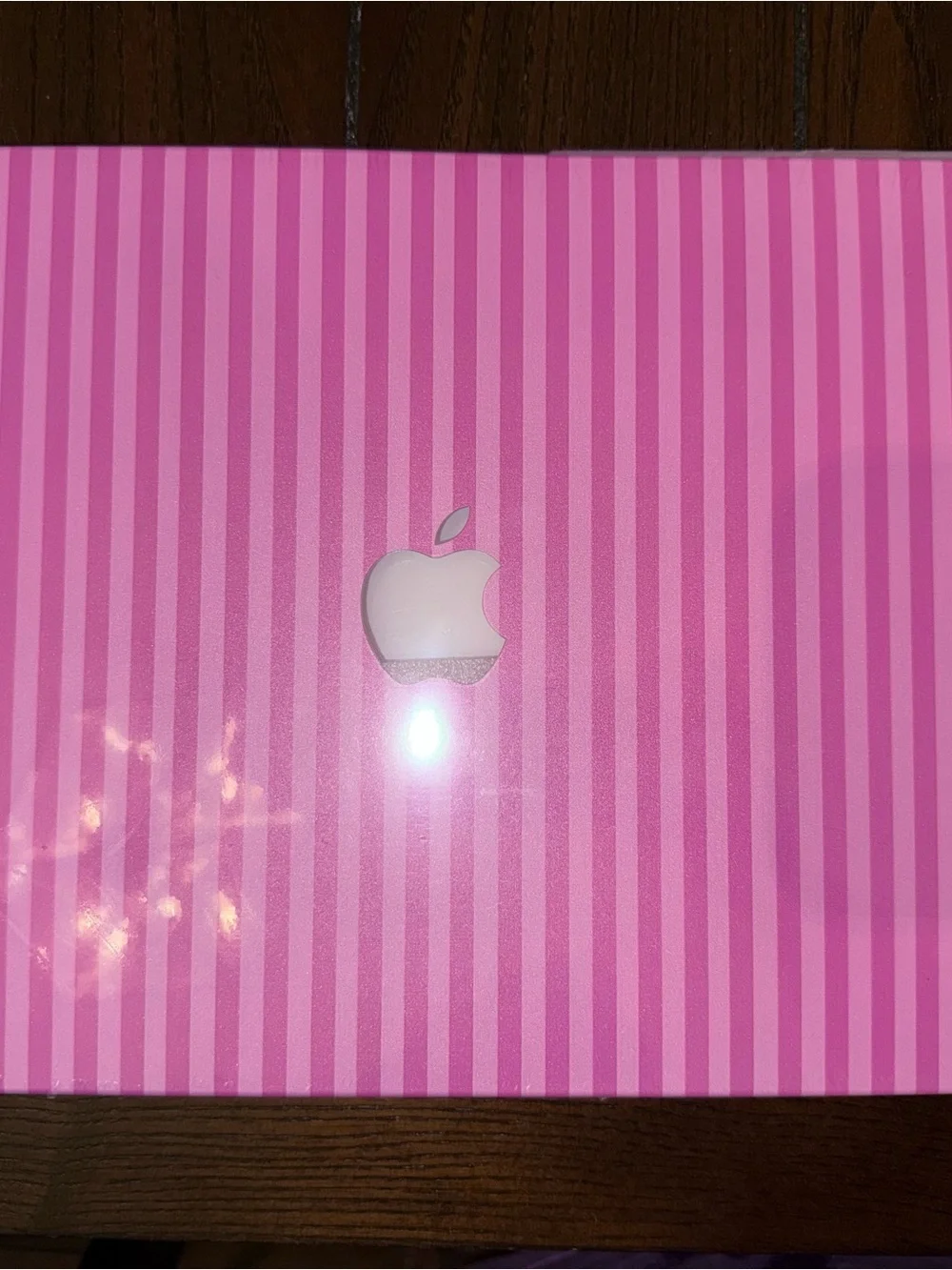 Apple Pink Vertical Stripe MacBook Cover